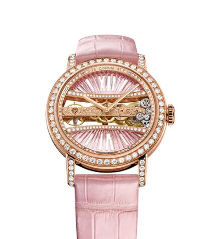 Copy Corum Golden Bridge 39 Rose Gold Diamonds Watch B113/03200 - 113.000.85/0F08 DR91R